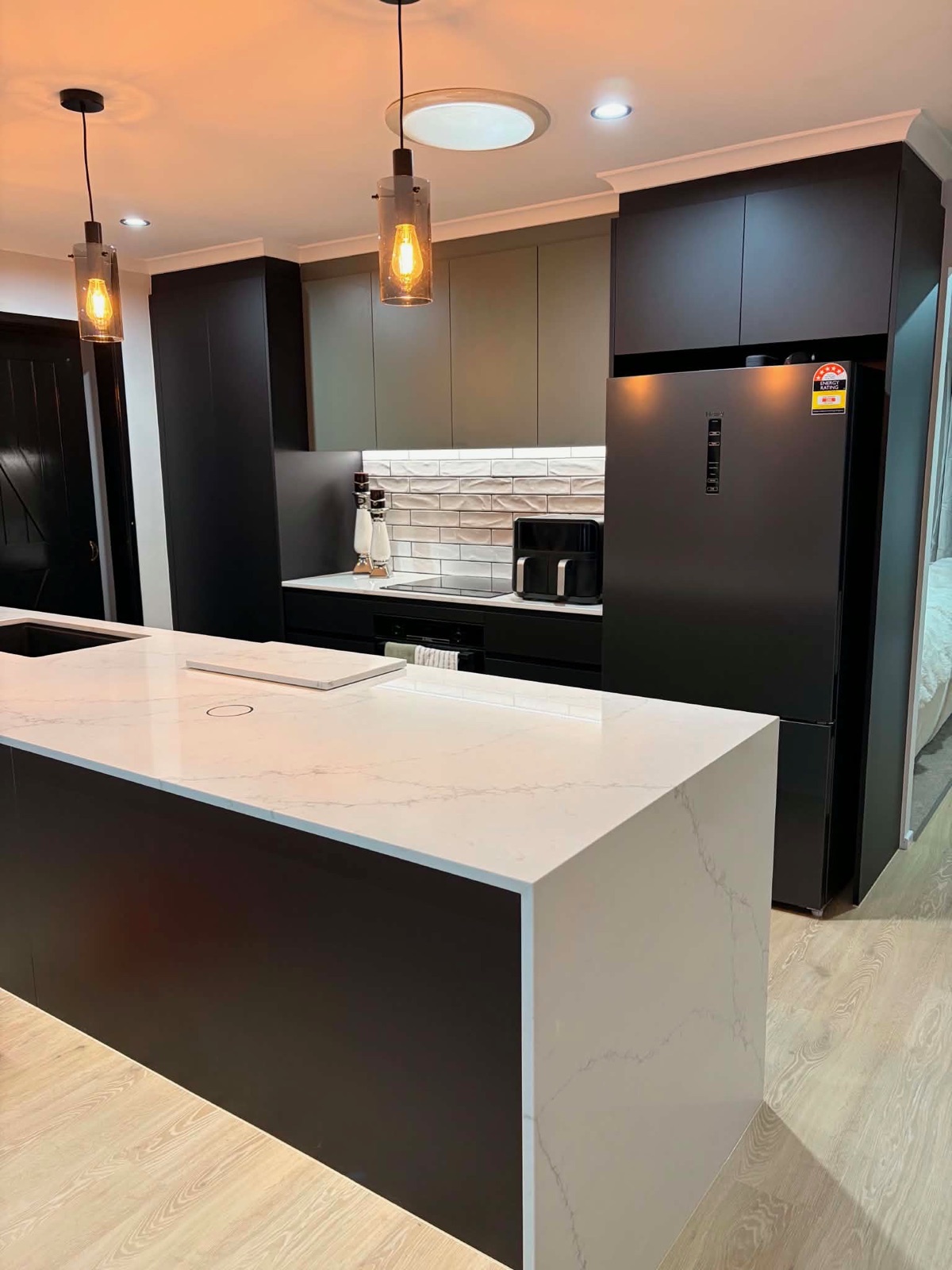 Kitchen splashback and appliance electrical fit-out