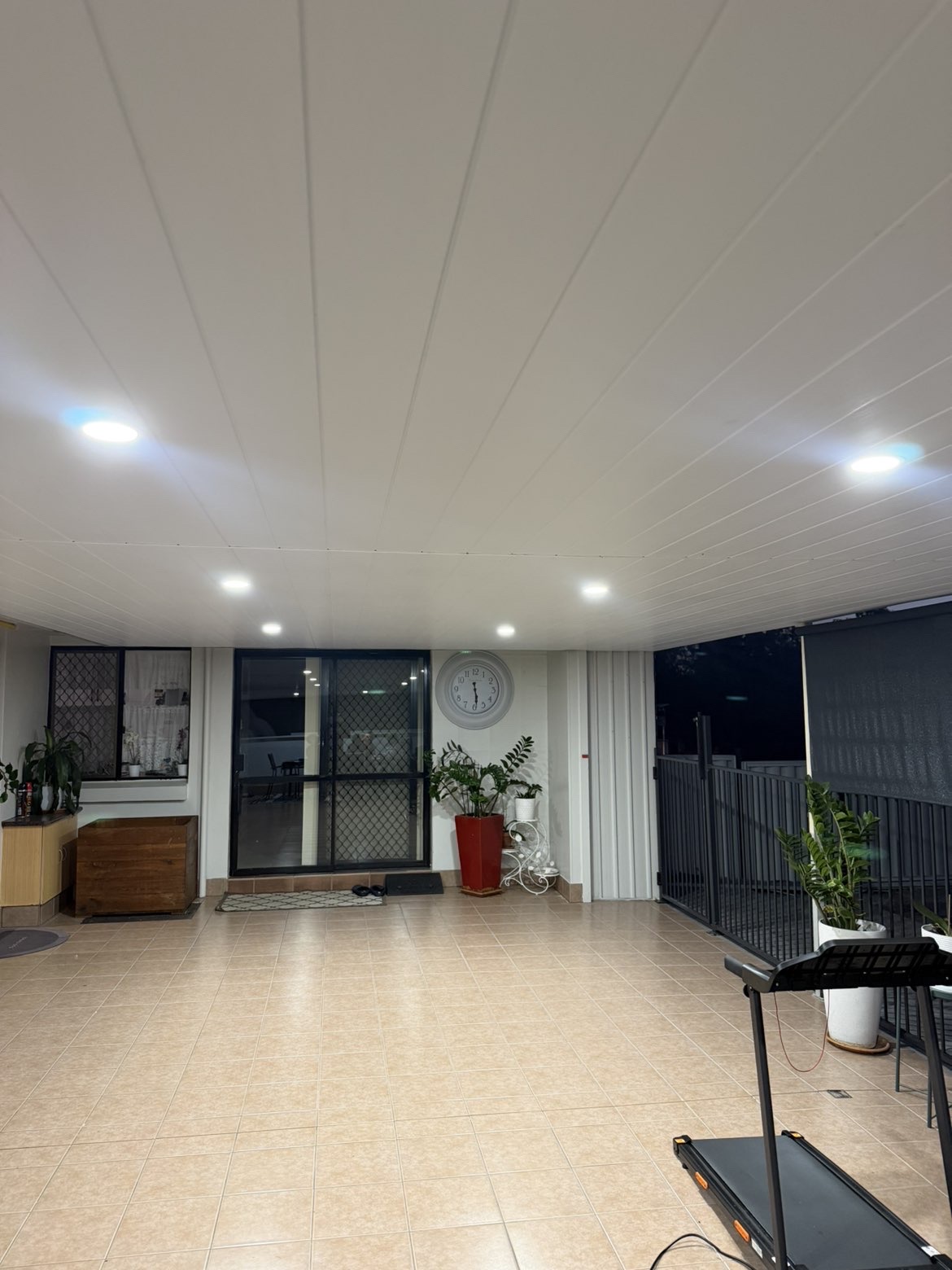 Patio and alfresco downlight installation